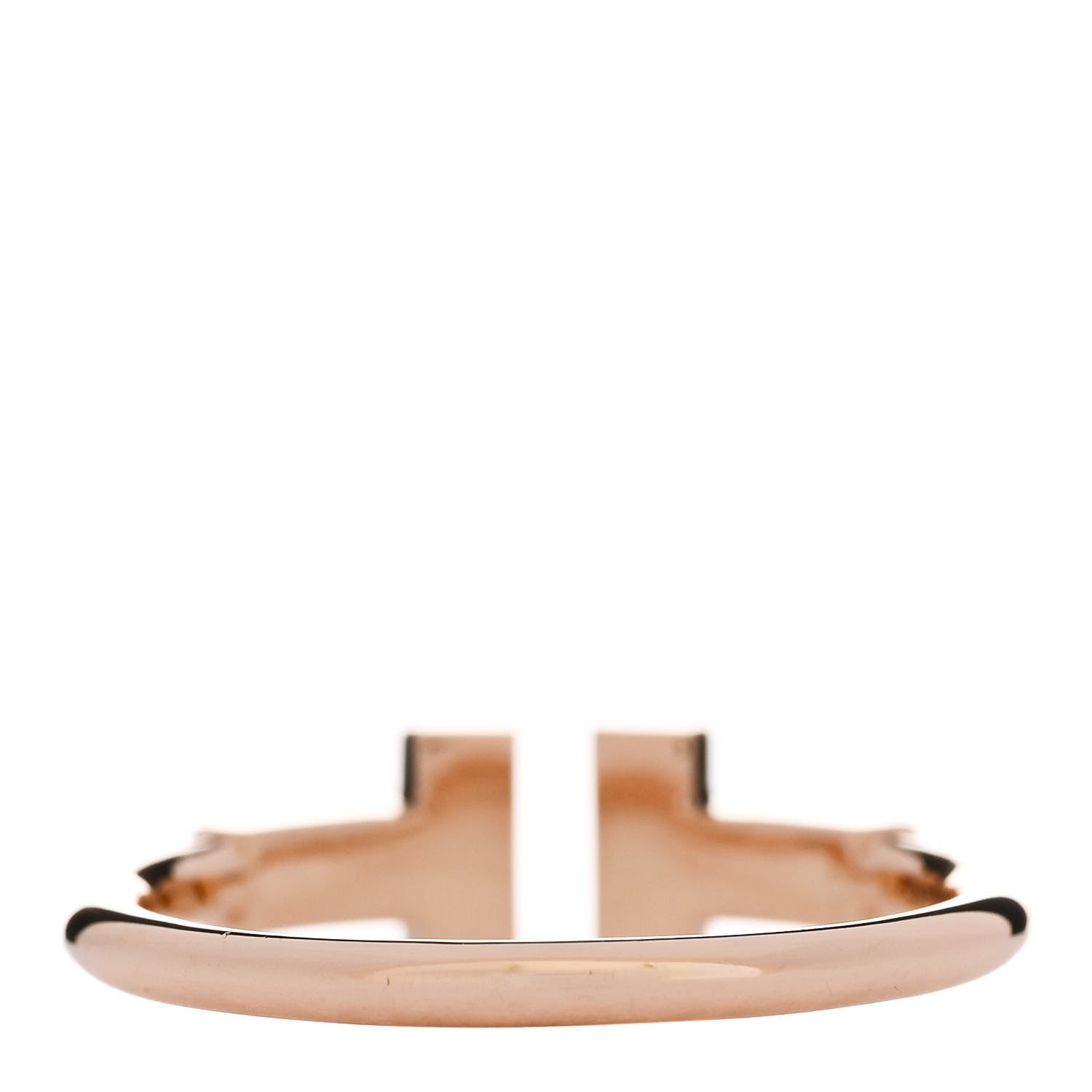 Tiffany 18K Rose Gold Diamond T Wire Ring 52 6 3 of 4