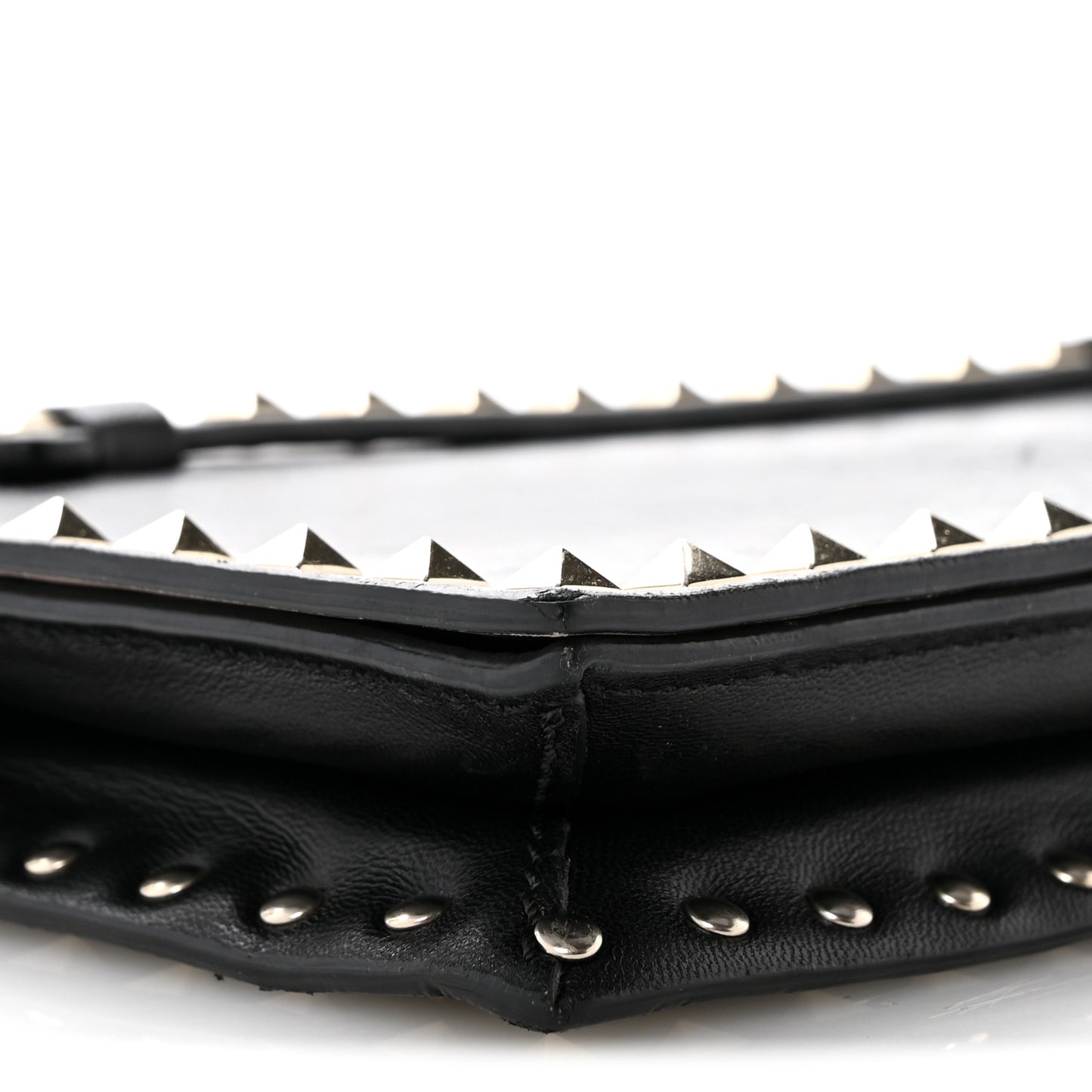Nappa Rockstud Wristlet Clutch Black