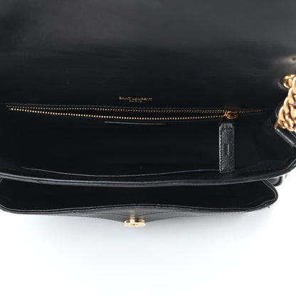 Saint Laurent Lambskin Matelasse Monogram Medium Niki Chain Satchel Black 4 of 8