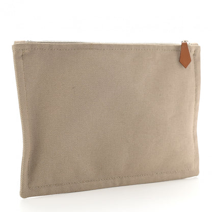 Hermes Toile Flat Yachting Pouch Gris Fonce 3 of 9