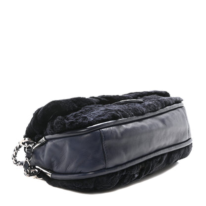 Chanel Lapin Rabbit Fur Flap Blue 4 of 10
