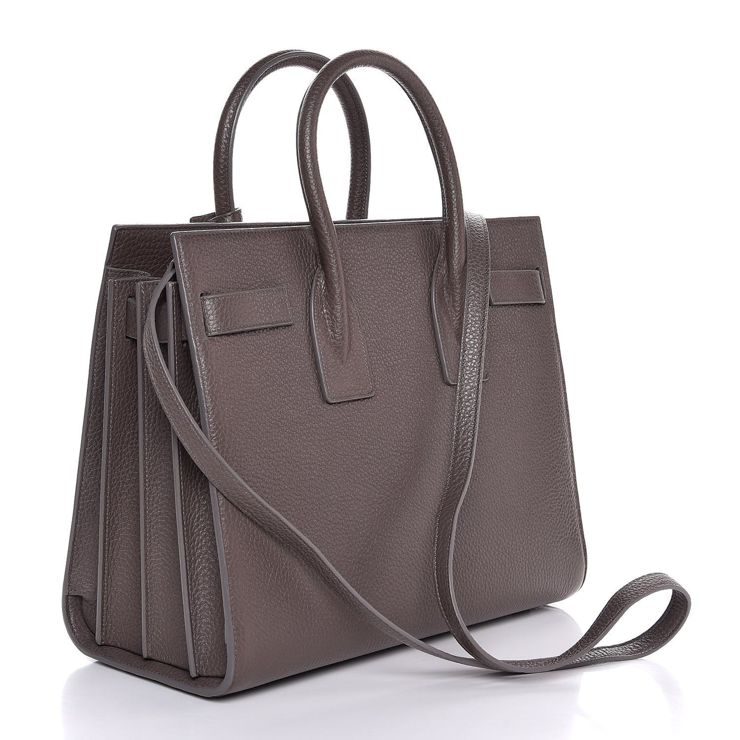 Grained Calfskin Small Sac De Jour Fog