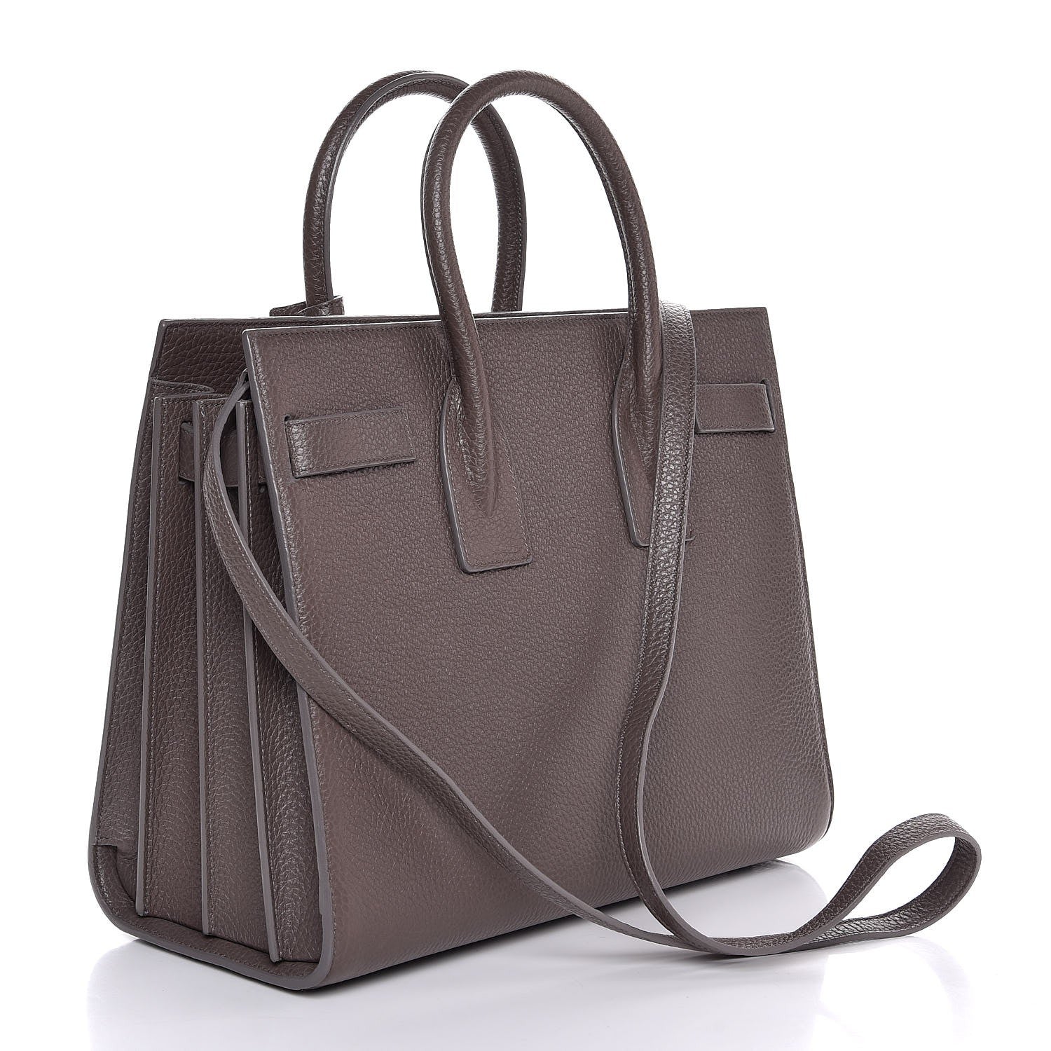 Saint Laurent Grained Calfskin Small Sac De Jour Fog 4 of 9
