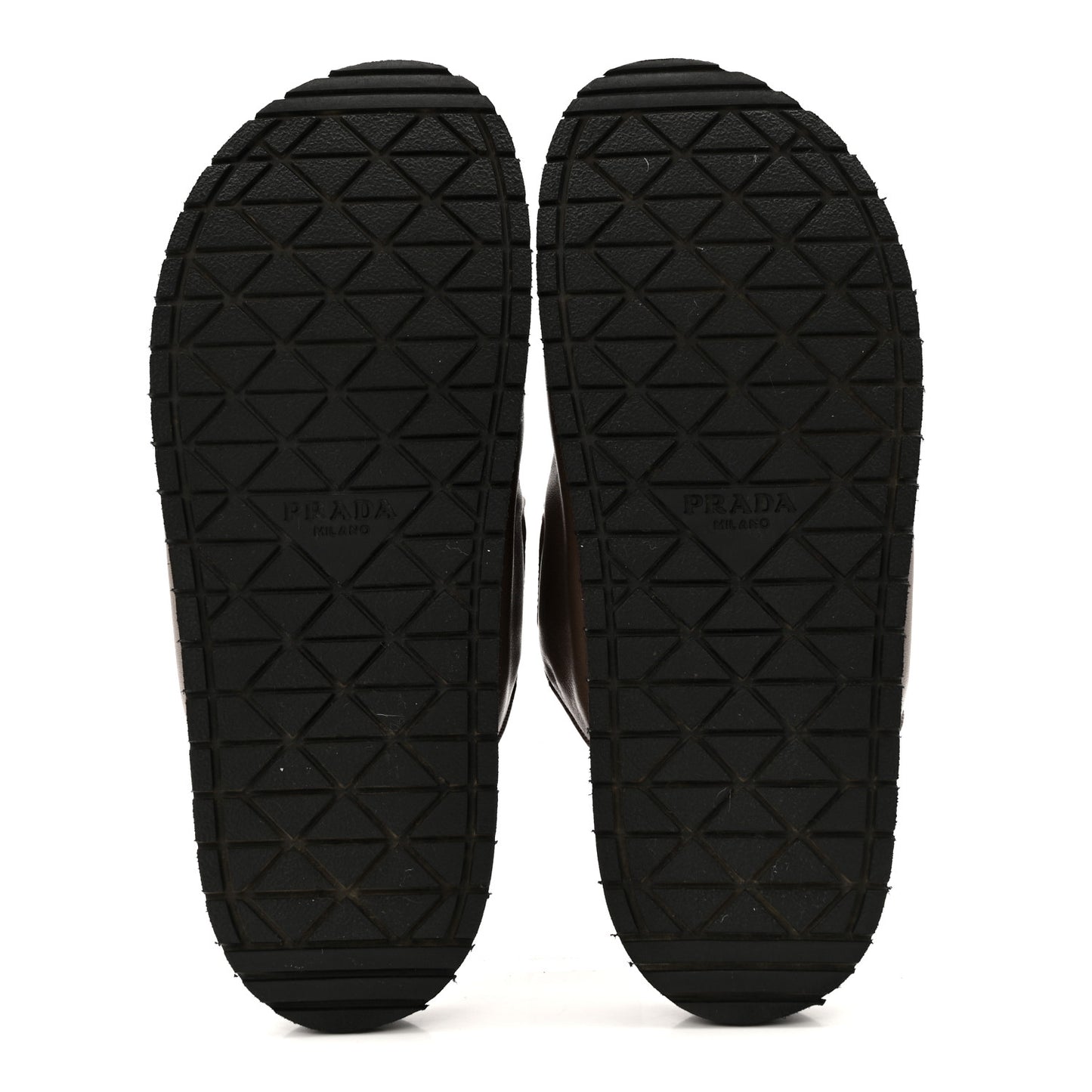 Nappa Logo Velcro Strap Slide Sandals 38.5 Cacao