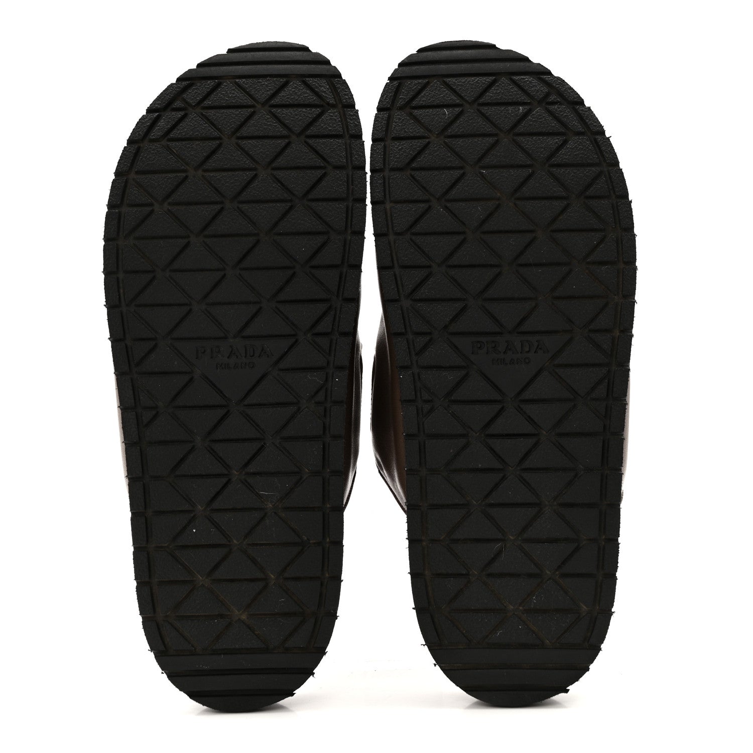 Prada Nappa Logo Velcro Strap Slide Sandals 38.5 Cacao 6 of 11