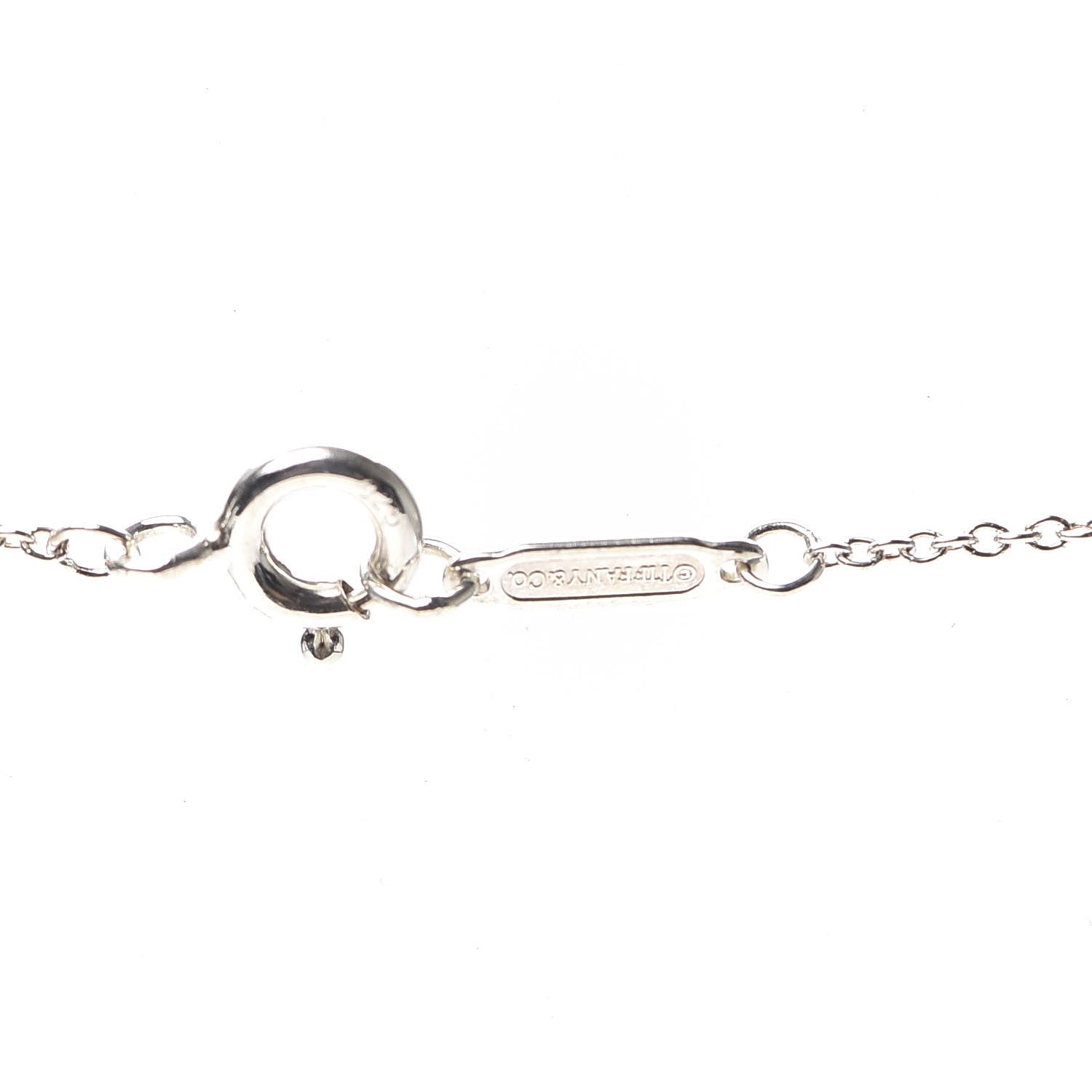 Tiffany Sterling Silver Diamond Small Daisy Key Pendant Necklace 5 of 6