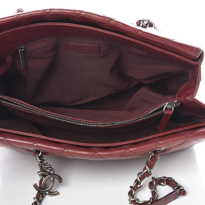 Chanel Caviar Quilted City Shopping Tote Dark Red 6 of 15