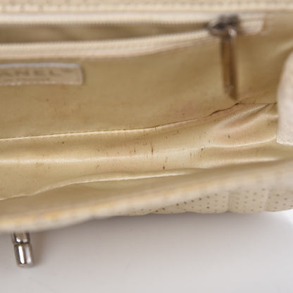 Chanel Aged Calfskin Perforated Small Flap Beige Clair 9 of 15