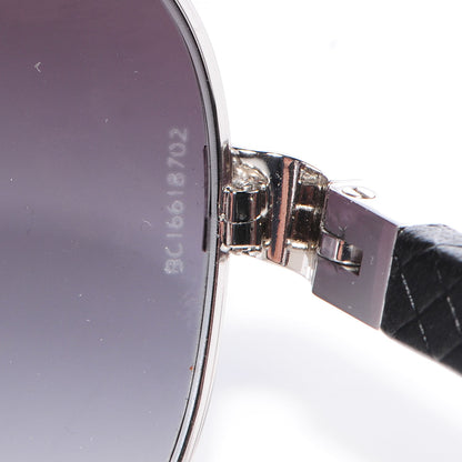 Chanel Lambskin Quilted CC 4195-Q Sunglasses Silver 6 of 6