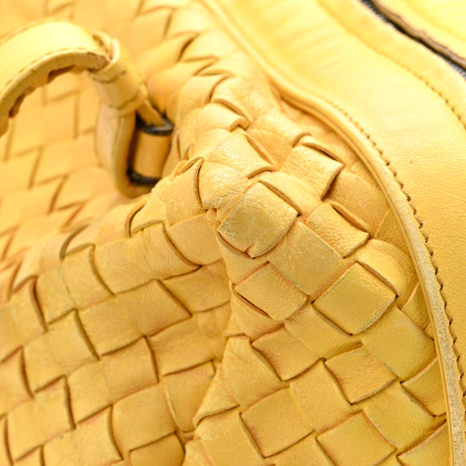 Bottega Veneta Nappa Intrecciato Woven Top Handle Bag Buttercup 14 of 16