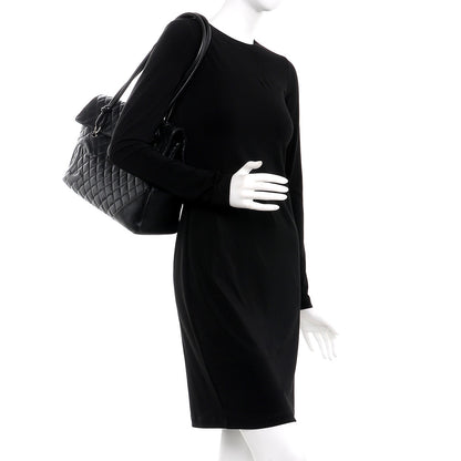 Chanel Calfskin Quilted Large Cambon Flap Black 2 of 12