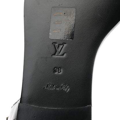 Louis Vuitton Calfskin Monogram Nomad Flat Sandals 38 Black 6 of 8