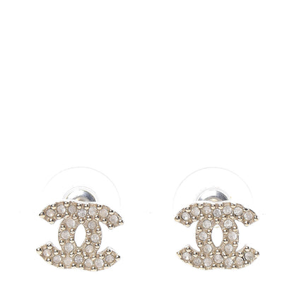 Chanel Crystal CC Earrings Gold 1 of 5