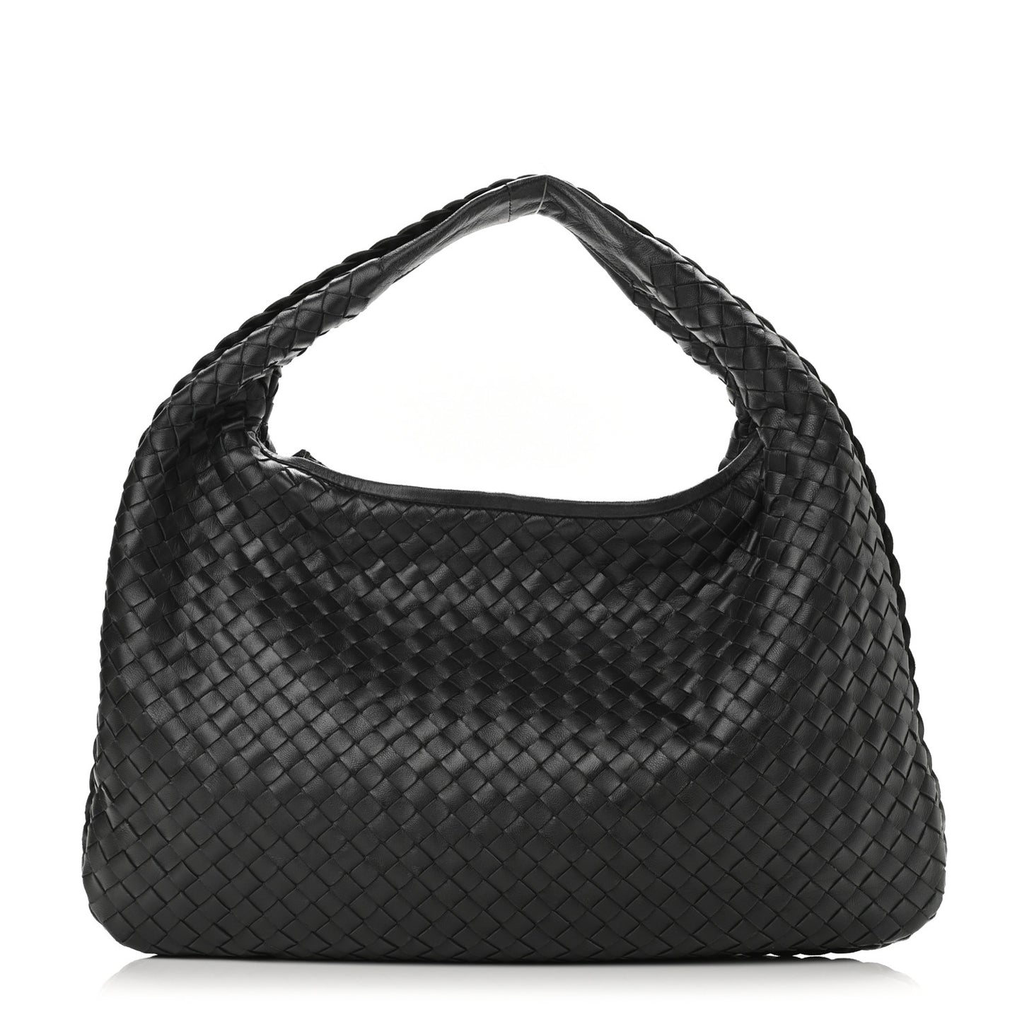 Nappa Intrecciato Medium Veneta Hobo Black