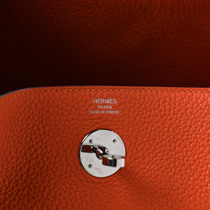 Hermes Taurillon Clemence Lindy 26 Orange 6 of 12