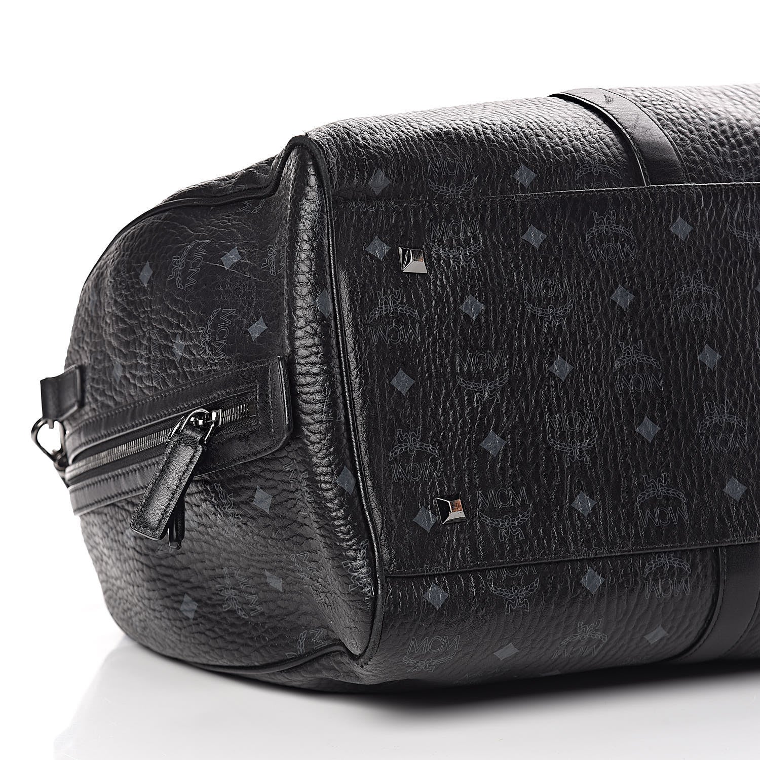 MCM Visetos XLarge Traveler Weekender Bag Black 18 of 22