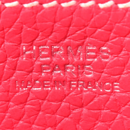 Hermes Taurillon Clemence Halzan 31 Rose Extreme 7 of 13
