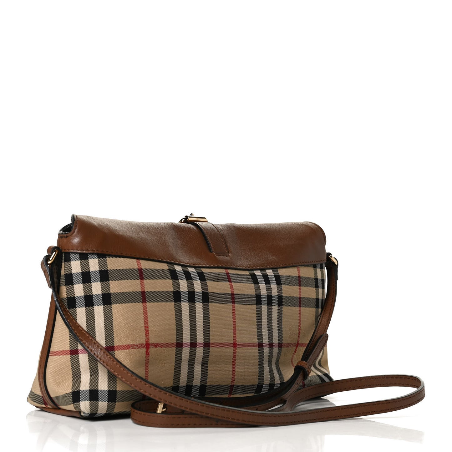Horseferry Check Small Leah Crossbody Clutch Brown