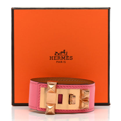 Hermes Swift Collier de Chien CDC 24 Bracelet T2 Rose Azalee 6 of 6