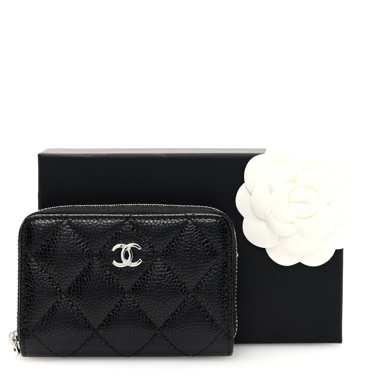 Chanel Caviar Quilted Classic Zipped Coin Purse Black 8 of 8