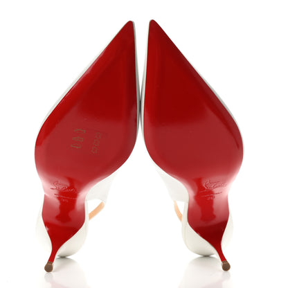 Christian Louboutin Nappa Clare Sling 80 Pumps 36 White 5 of 7