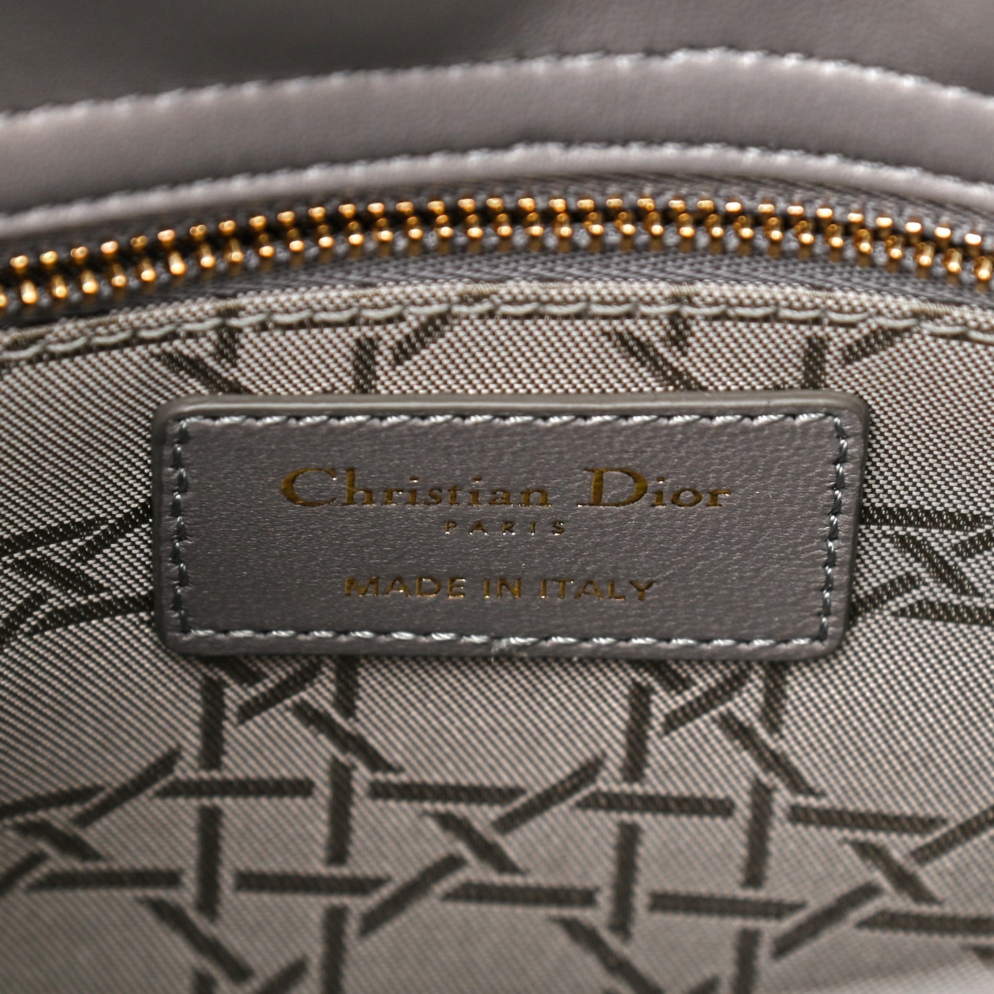 Lambskin Cannage Small My ABCDior Lady Dior Grey