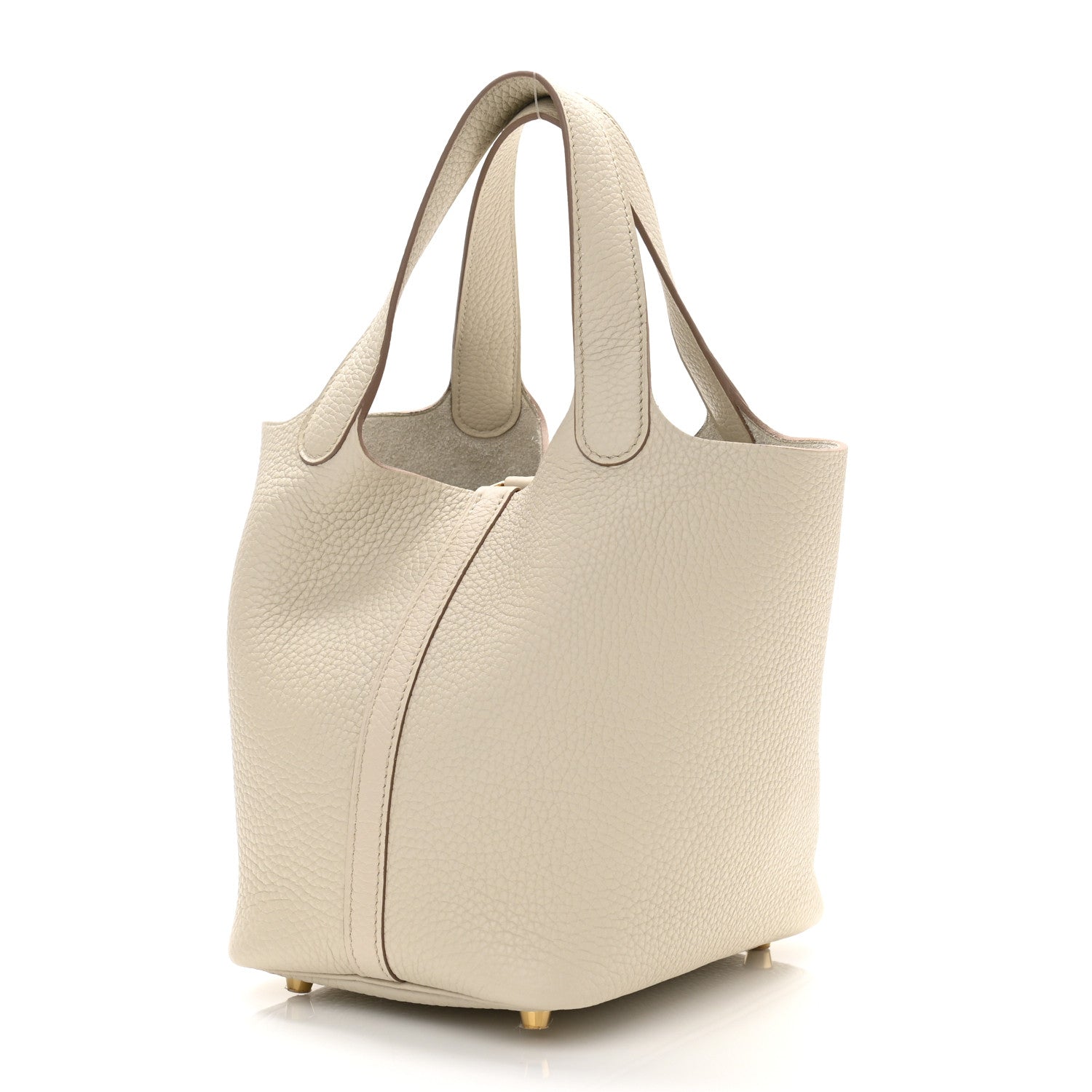 Hermes Taurillon Clemence Picotin Lock 18 PM Beton 2 of 10