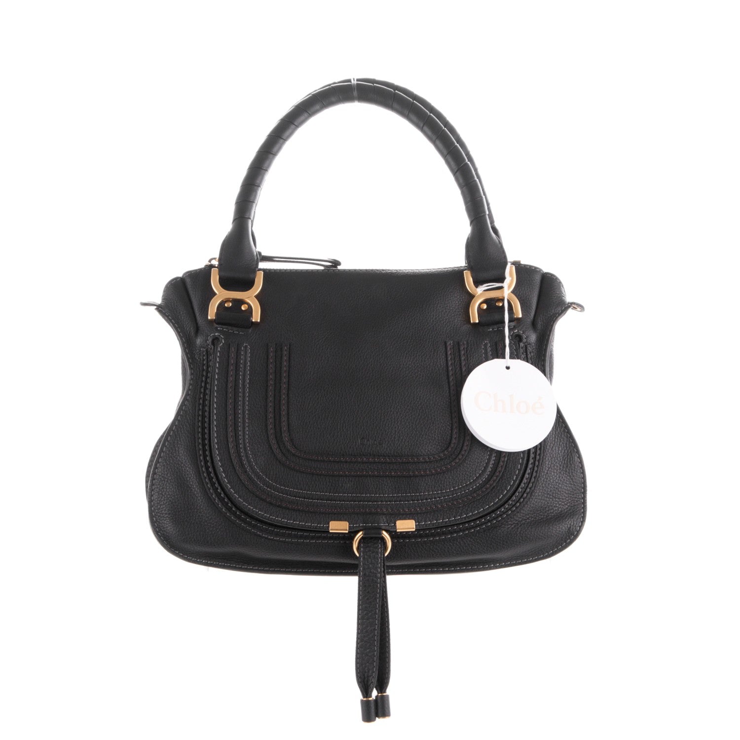 Chloe Calfskin Medium Marcie Satchel Black 1 of 8