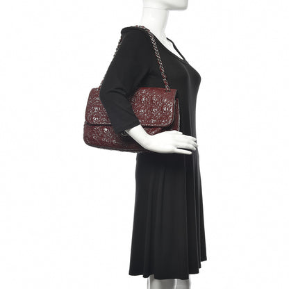 Chanel Vinyl Jumbo Rock in Moscow Dark Red 2 of 10