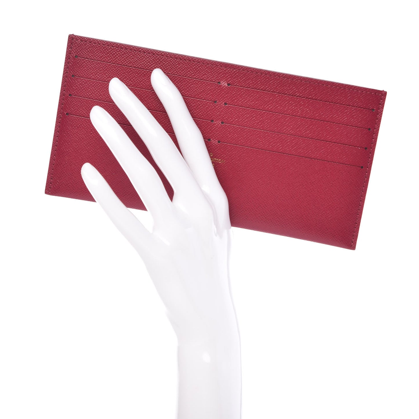 Calfskin Felicie Card Holder Insert Fuchsia