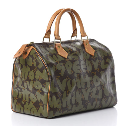 Louis Vuitton Monogram Graffiti Speedy 30 Kaki 2 of 9