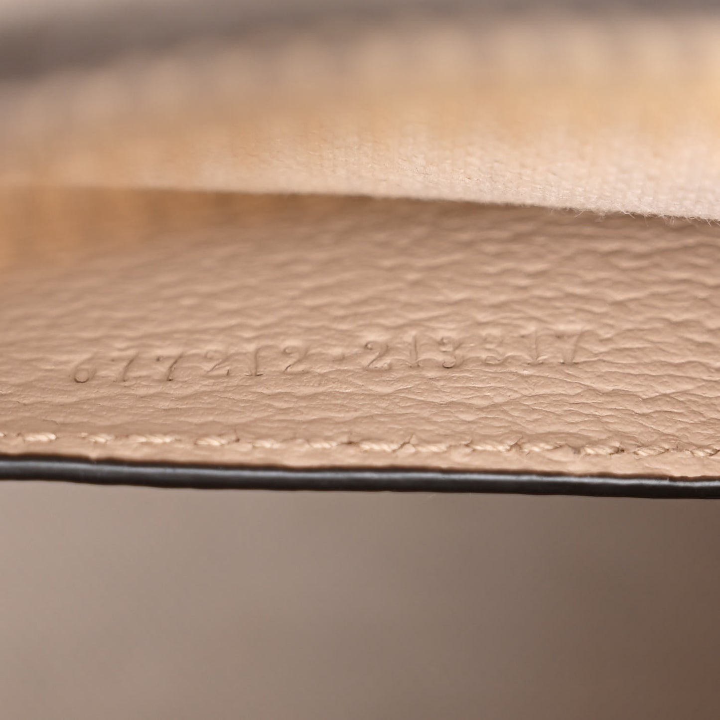 GG Supreme Monogram Textured Dollar Calfskin Mini Horsebit 1955 Top Handle Bag Beige Mystic White Oatmeal