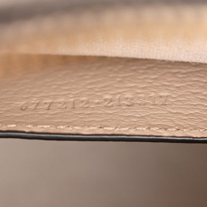 Gucci GG Supreme Monogram Textured Dollar Calfskin Mini Horsebit 1955 Top Handle Bag Beige Mystic White Oatmeal 7 of 14