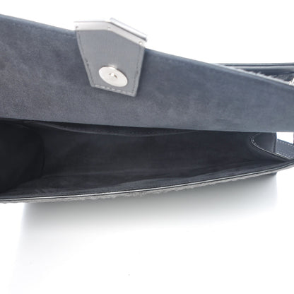 Fendi Calf Hair Crocodile Printed Demi Jour Shoulder Bag Grey 6 of 9