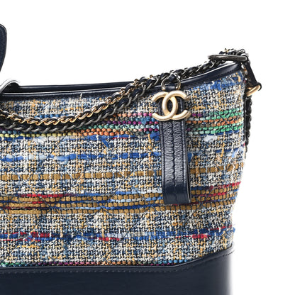 Chanel Tweed Calfskin Medium Gabrielle Hobo Blue 8 of 11