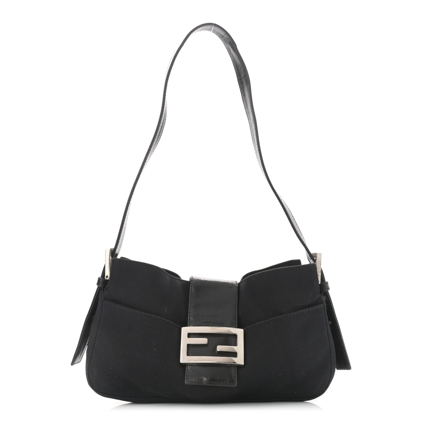 Nylon Baguette Bag Black