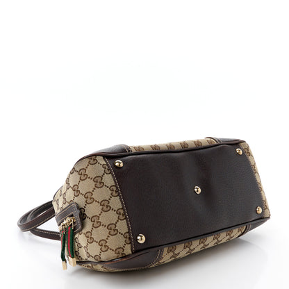 Gucci Monogram Small Princy Satchel Dark Brown 4 of 10