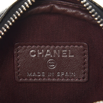 Chanel Metallic Caviar Quilted Zip Around Classic Coin Purse Black 6 of 8