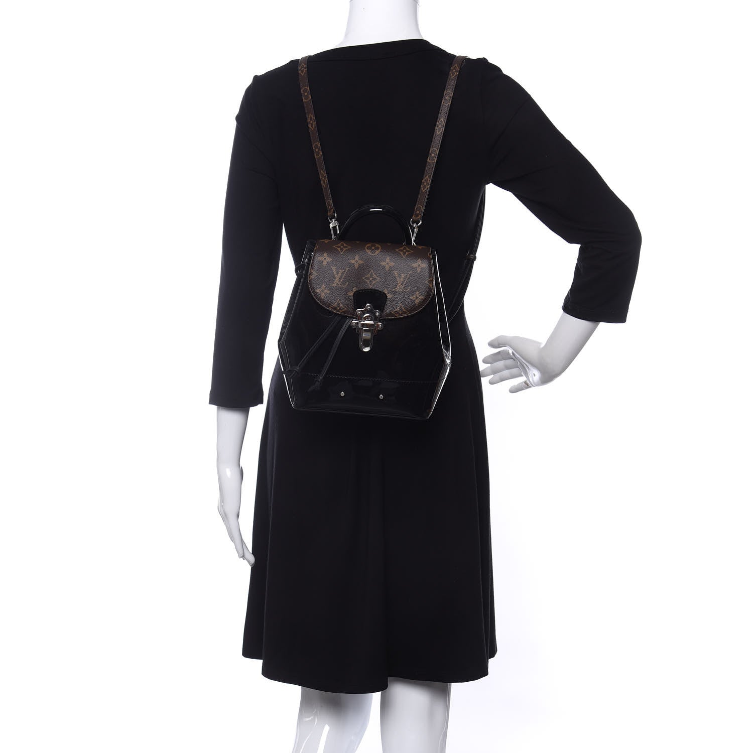Louis Vuitton Patent Monogram Hot Springs Backpack Black 2 of 8
