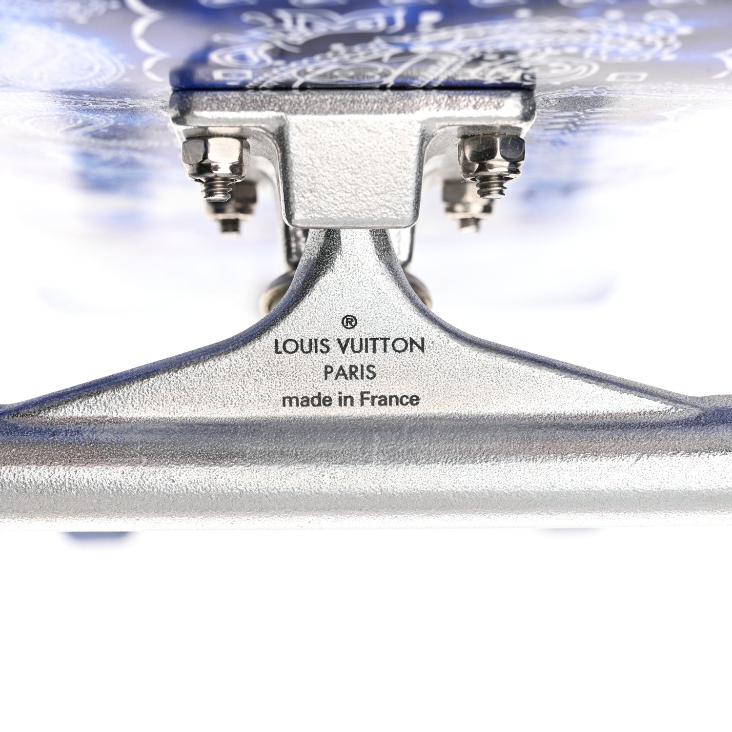 Louis Vuitton Monogram Bandana Maple Wood Skateboard Blue 5 of 12