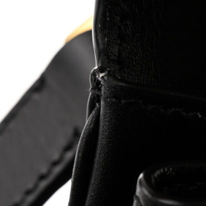 Saint Laurent Shiny Calfskin Le Fermoir Top Handle Bag Small Black 13 of 13
