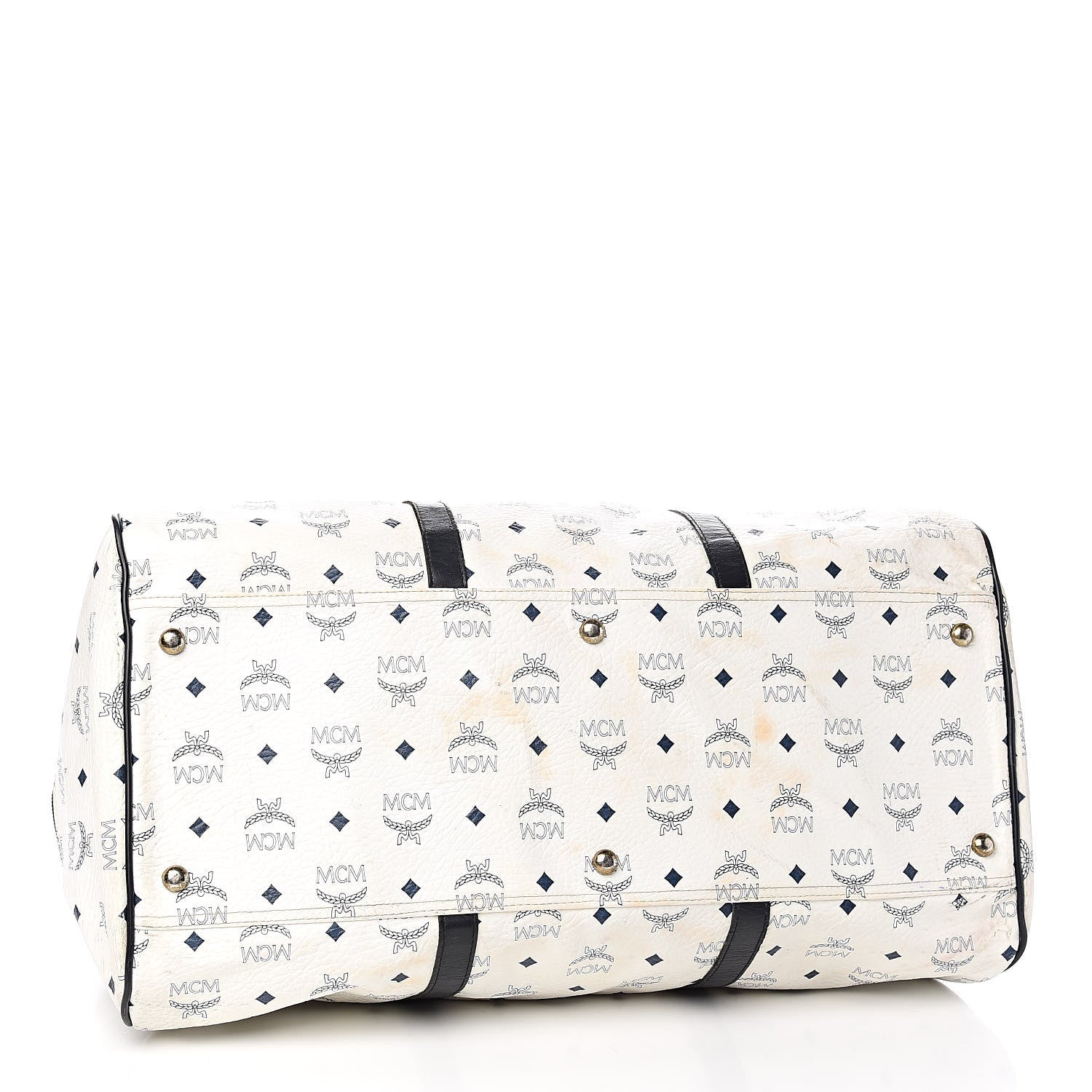 MCM Visetos Weekender Duffle Bag White 4 of 18