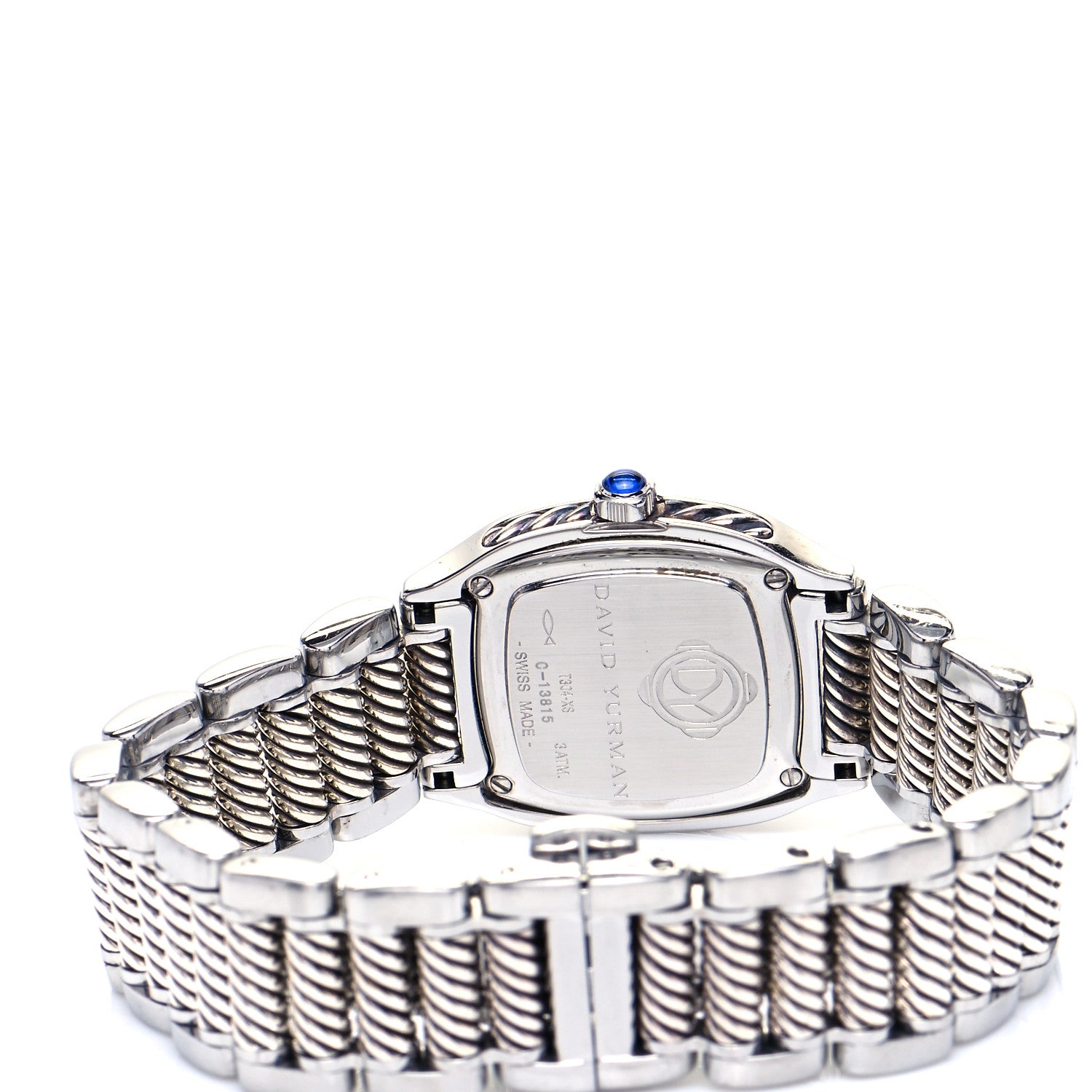 David Yurman Stainless Steel Diamond Bezel Mother of Pearl 25mm Thoroughbred Quartz Watch 4 of 6