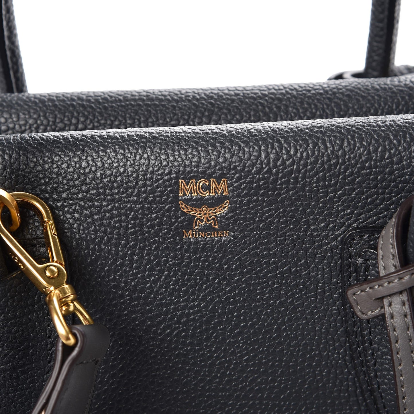 Grained Calfskin Medium Milla Tote Phantom Grey