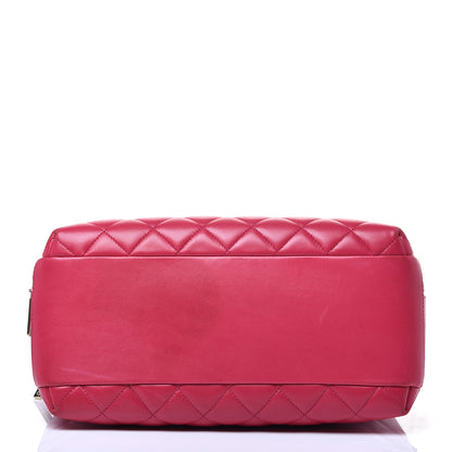 Chanel Lambskin Quilted Large Trendy CC Bowling Bag Dark Pink 5 of 13