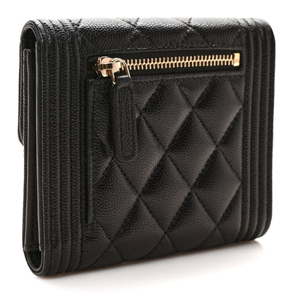 Chanel Caviar Quilted Compact Boy Wallet Black 3 of 6