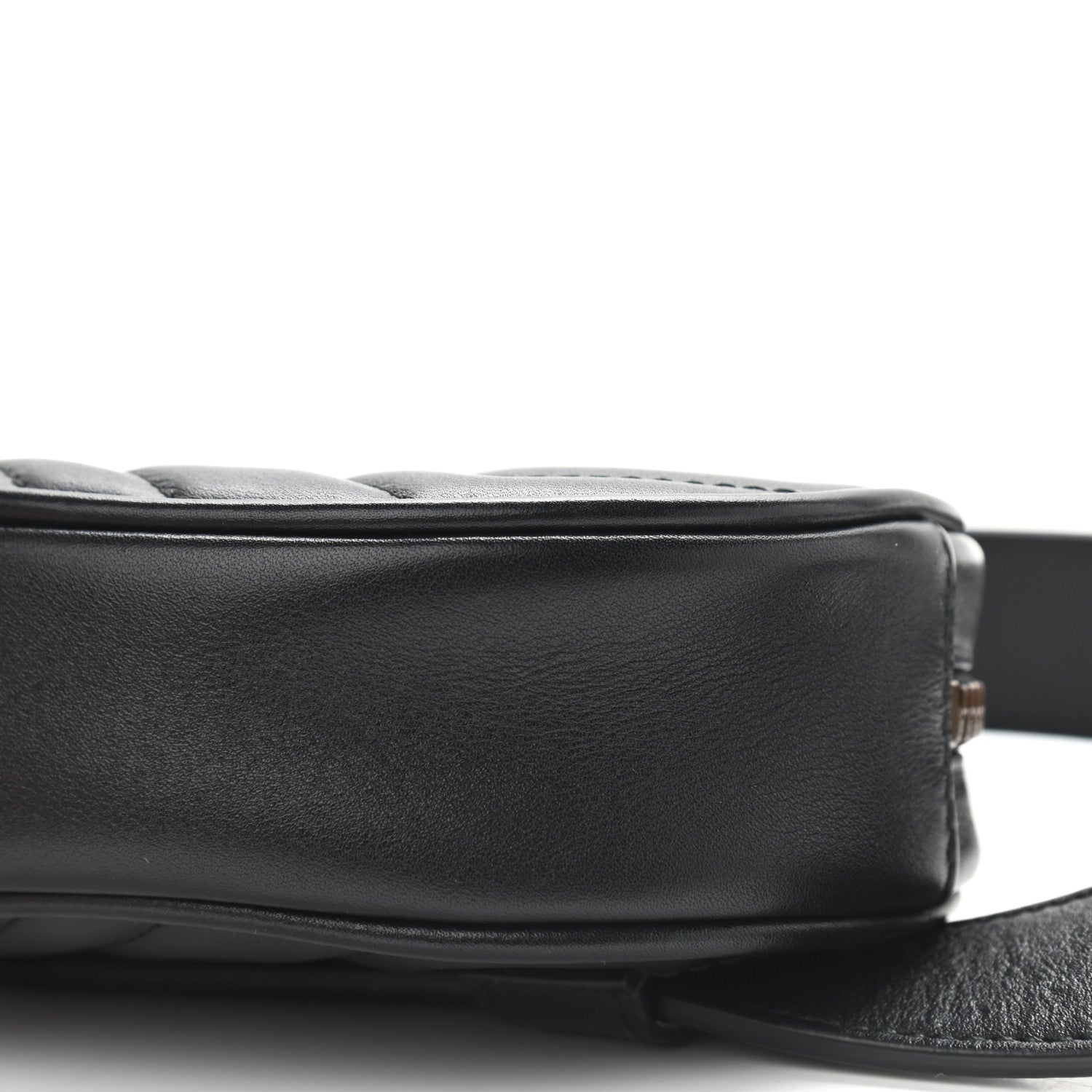 Gucci Calfskin Matelasse GG Marmont Belt Bag 85 34 Black 10 of 10