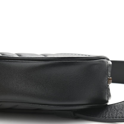 Gucci Calfskin Matelasse GG Marmont Belt Bag 85 34 Black 10 of 10