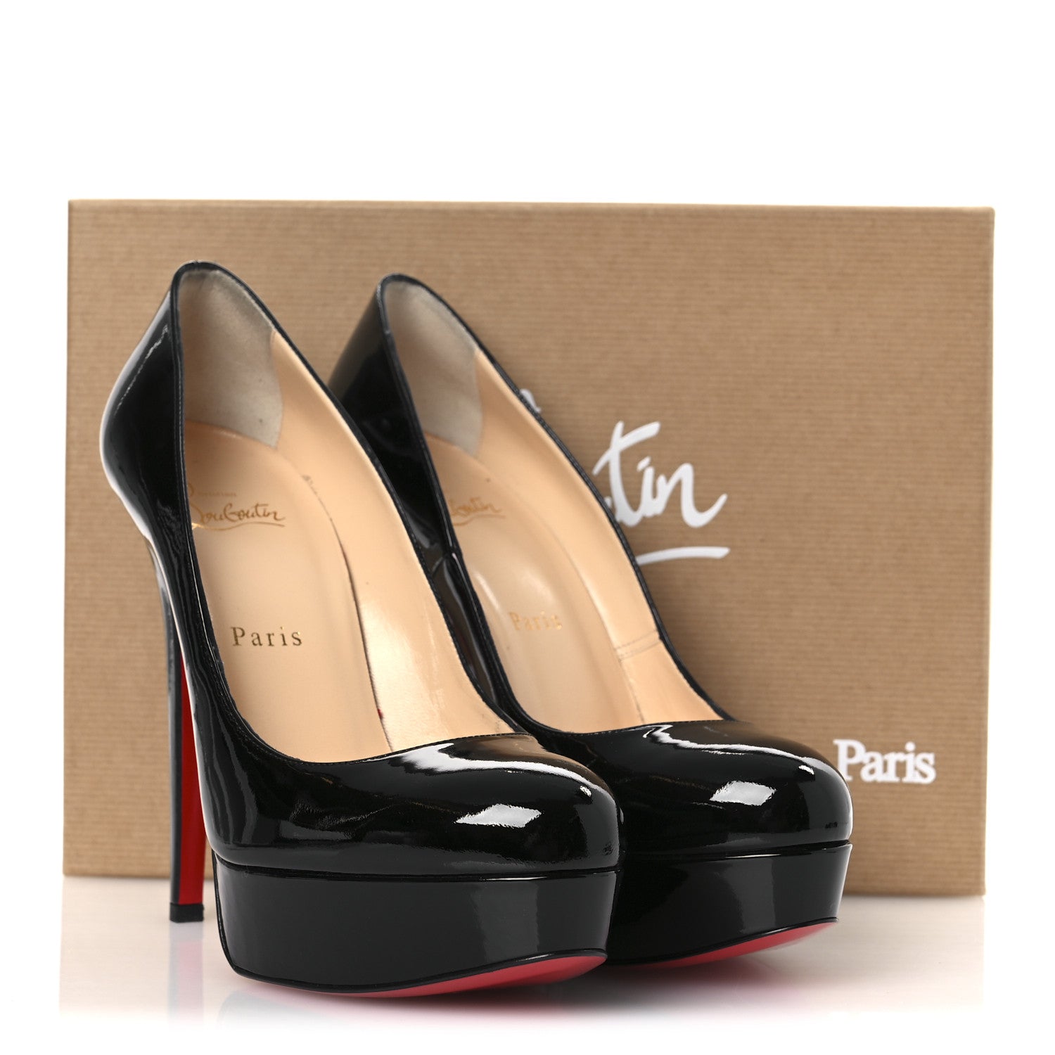 Christian Louboutin Patent Bianca 140 Pumps 39 Black 1759196