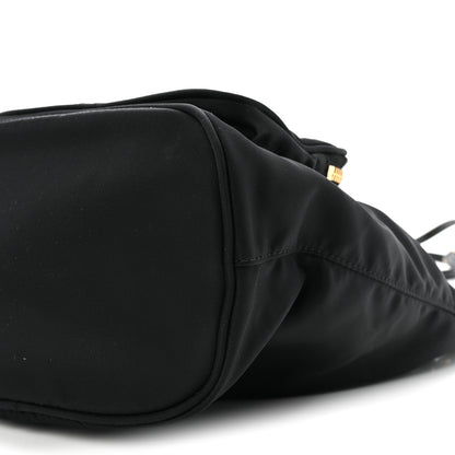 Prada Saffiano Tessuto Nylon Mini Bucket Crossbody Bag Black 9 of 9